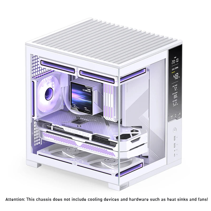 Jonsbo D34 Desktop MATX Mini-ITX Seaview Room PC Case Hardware Monitoring Digital Screen Gaming Chassis Support 280 Water-cooled