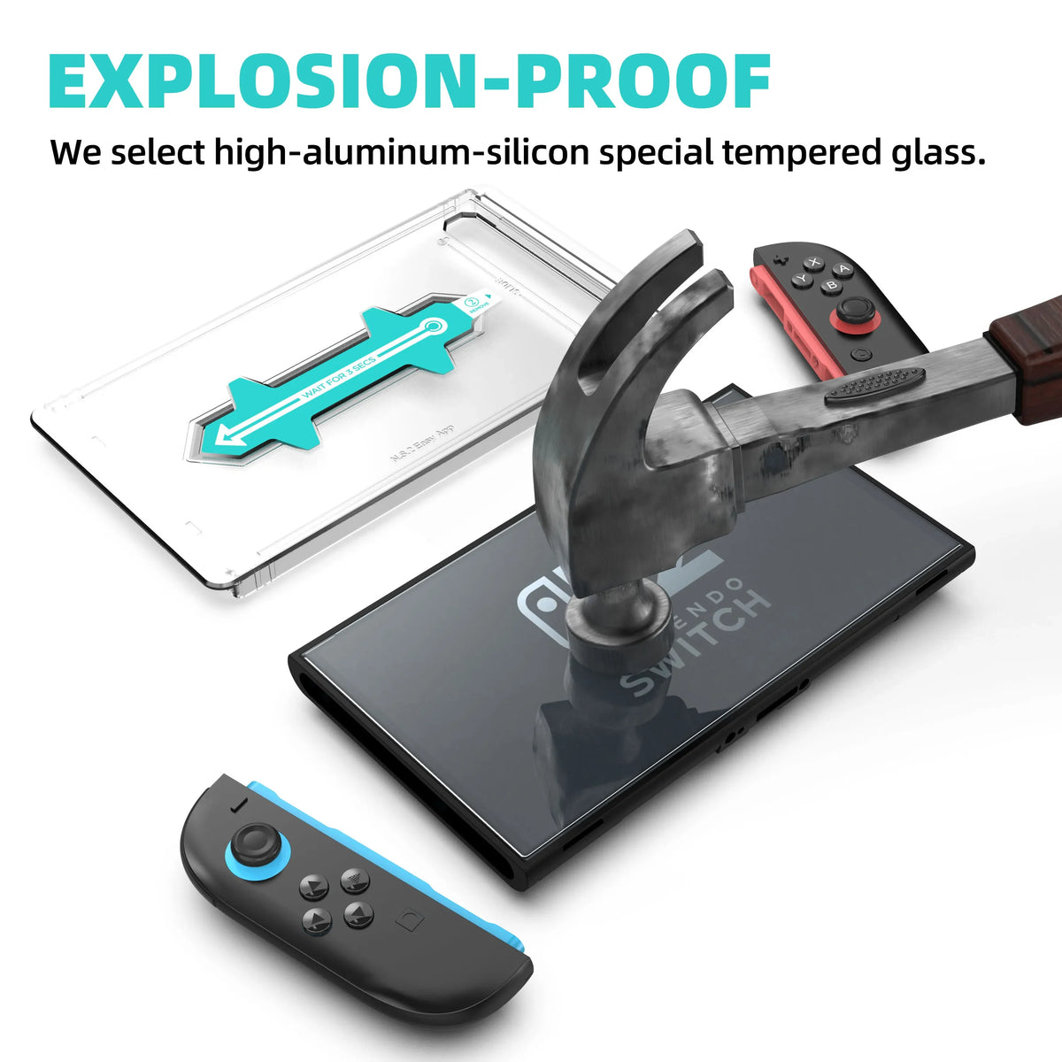 Auto-Alignment Screen Protector for Nintendo Switch 2 OLED Accessories, HD Clear Tempered Glass for Switch2, Bubble Free