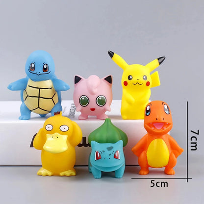 15Pcs/set Pokemon Cake Topper Pikachu Anime Figure Party Happy Birthday Pokemon Cake Decoration Supplies Boy Ornaments Kids Gift