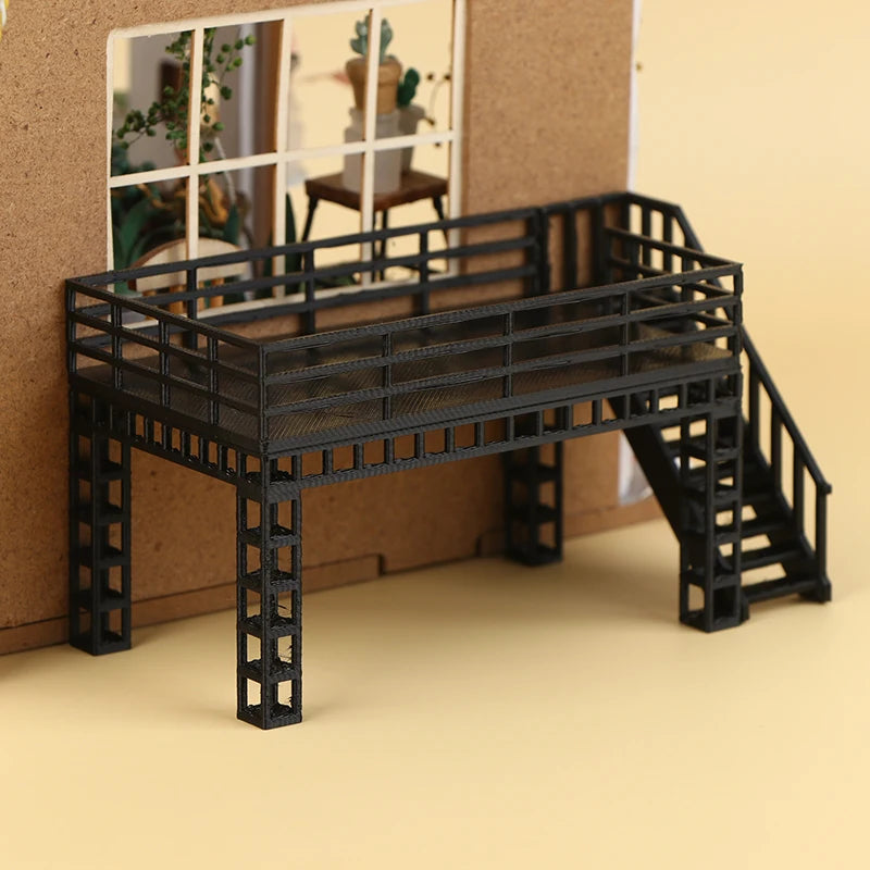 1/64 Scale Diorama Steel Frame Display Stand Model Two-Tier Platform Scene Model Car Garage Model Scene Display Accessories