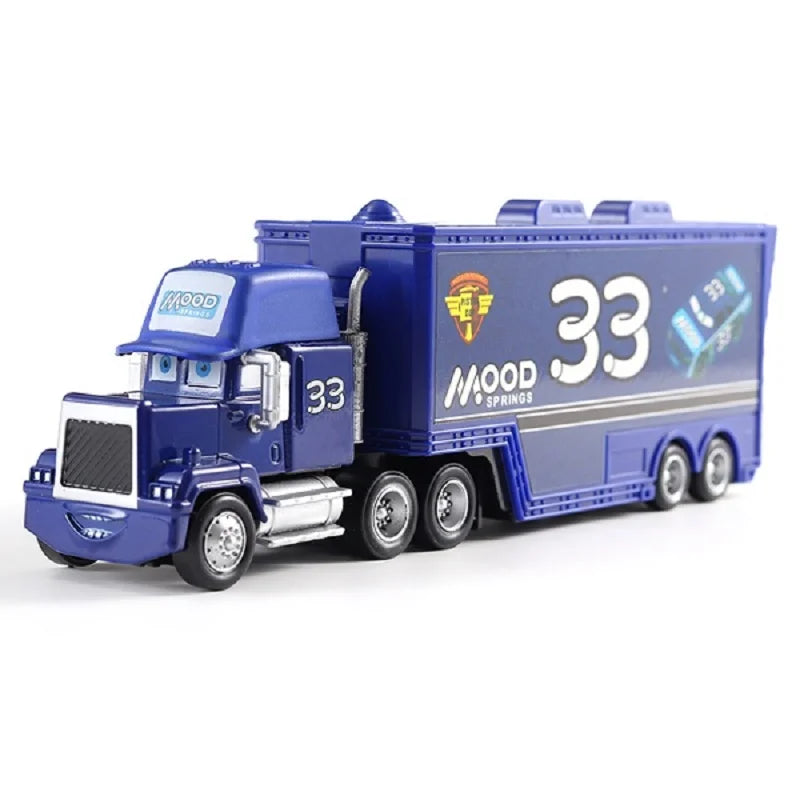 Pixar Car 2 Car 3 Storm Jackson Truck Lightning McQueen No：4 28 33 63 Container Truck Die Casting Mack Model Child Birthday Gift