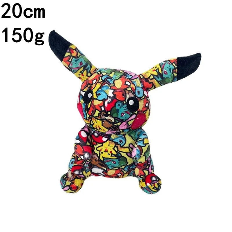 20CM Pokemon X Fragment Anime Character Dark Pikachu Doll Kawaii Pop Doll Black Pikachu Pillow Birthday Gifts Female