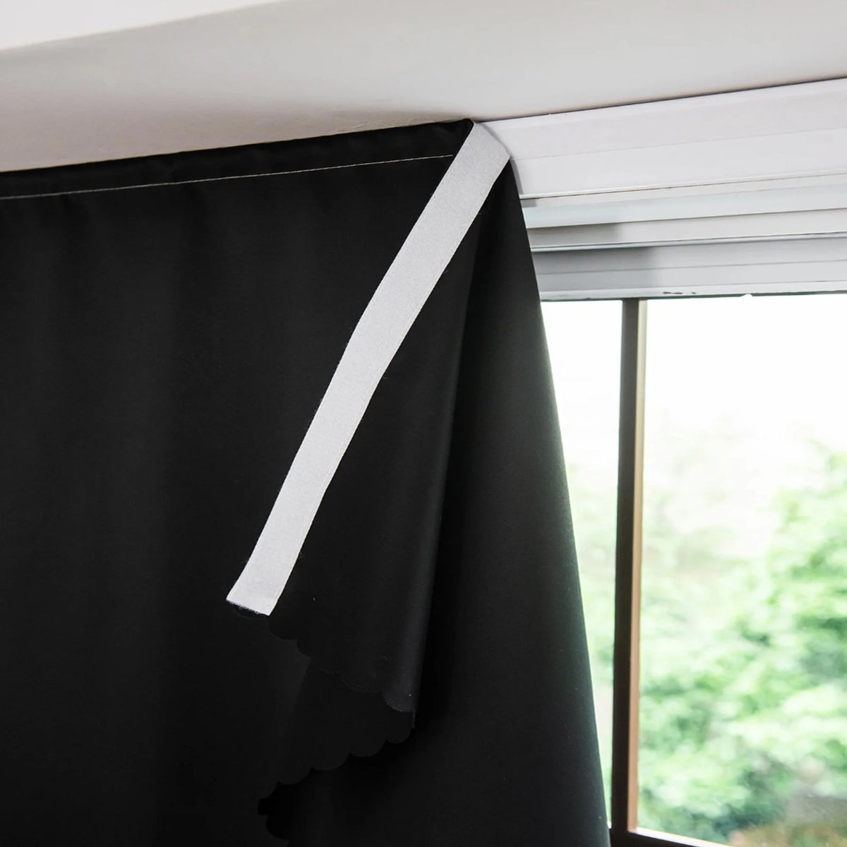 1pc  High Cost-Effective White 100% Blackout Curtains, No-Drill Self-Adhesive, Cozy Decor for Bedroom Kitchen