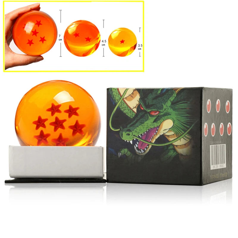 3.5-7.6CM Anime Dragon Ball Crystal Ball Z Star 1-7 Resin Dragonbead Cosplay Props Desktop Decoration Children Toys Gifts
