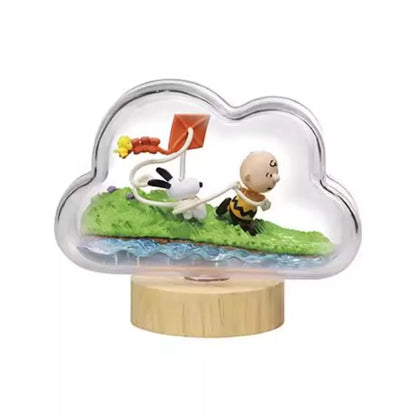 RE-MENT Snoopy Scene Bottle Weather Bottle Miniature Spike Andy Blind Box Toys Anime Figures Collect Ornaments