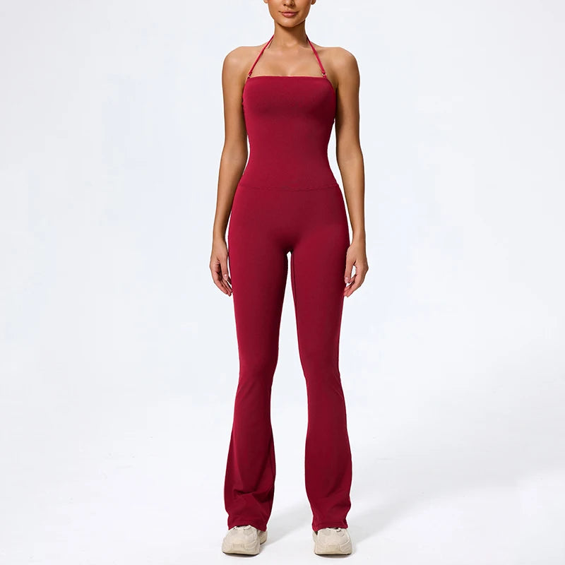 Summer Sleeveless Yoga Suit Gym Set Women Training Sportswear Fitness  Sports Jumpsuit Women Push up Workout Bodysuits Female