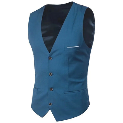 High Quality Men Suit Vest Waistcoat Business Casual Slim Groom Groomsman Wedding Men's Dress Blazer Vests 9 Colors Formal Party