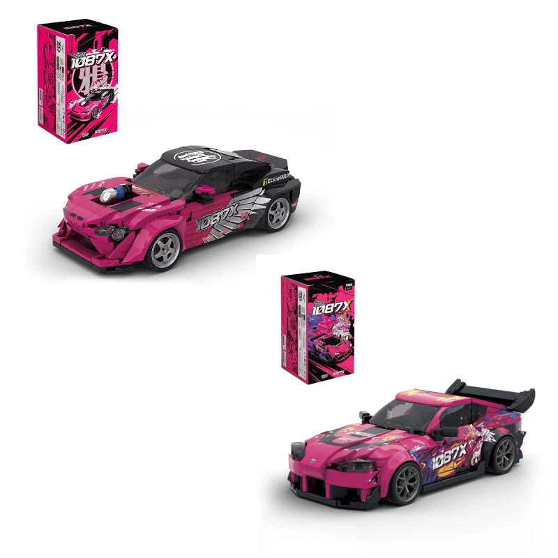 Technical MOC 1087X Drift Vehicle Building Blocks City Champion Racing Sports Car Model Collect Toy Christmas Gift for Kid Adult