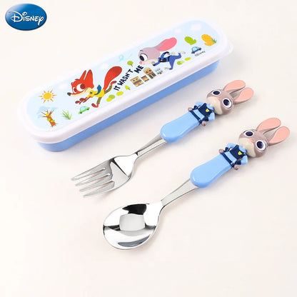 3PCS Disney Officially Licensed Cars Lightning McQueen Stainless Steel Fork Spoon Set Food-Grade Gift for Fans Festive Occasions