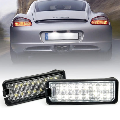 2Pcs For Porsche 987 911 997 958 Boxster Cayman Carrera Turbo Cayenne GT3 White LED Number License Plate Light