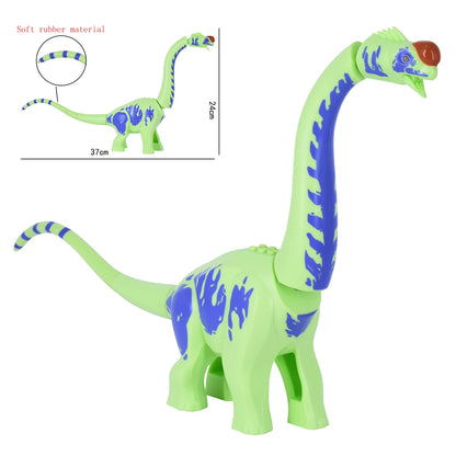 Jurassic Dinosaurs Spinosaurus Large Brick Toy Joints Open Mouth 7 Color Designs, Collectible Decor DIY Puzzle Assembly Gift