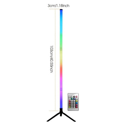 Color Changing RGB Floor Lamp Bluetooth APP Control Remote Control Atmosphere Light USB Power Dimmable Standing Light