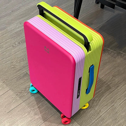 COLENARA 20"24Inch Suitcase High-quality ABS + PC Boarding Box Women's Trolley Case Students Password Box Men's Cabin Luggage