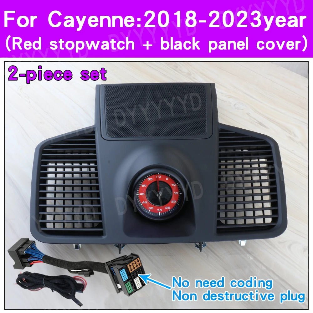 For Porsche Cayenne 9Y0 Stopwatch 2018-2023 Interior Dashboard Central Sportchrono Clock Compass Electronic Meter Accessional