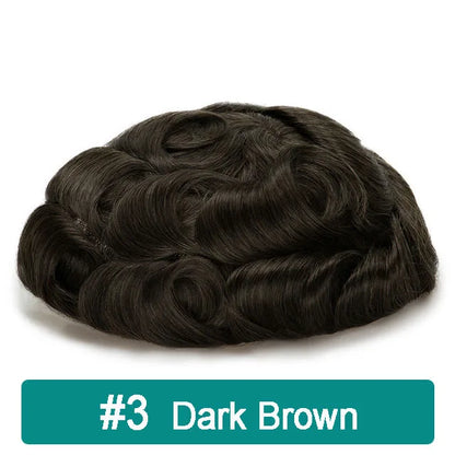 iLace Silk Base Men Toupee Swiss Lace Front 100% Human Hair Natural Hairline Male Capillary Prosthesis Wig Men Hair System
