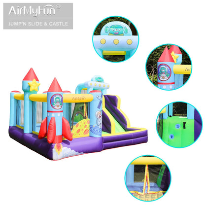 AMF Inflatable Bounce House for Kids, Home Inflatable Slide and Trampoline Combo, Indoor Party Toy Bouncy Castle for kids