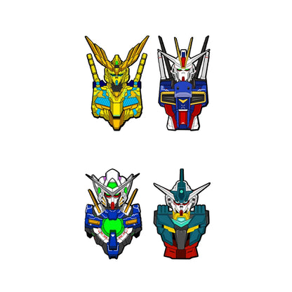 4/8pcs Japanese Anime Mobile Suit Gundam Enamel Pins Cartoon Creative Alloy Brooch Fashion Accessories for Bags And Clothing