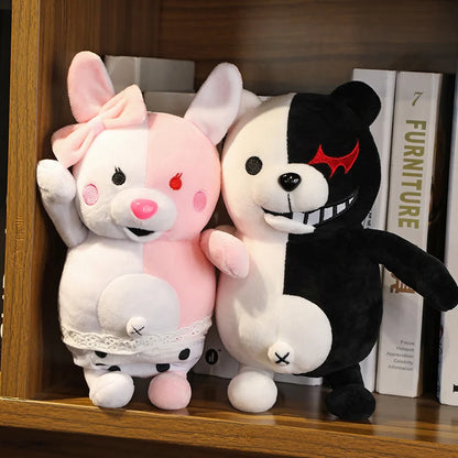 Danganronpa V3 Monokuma Plush Toy Kawaii Stuffed Anime Cute Black and White Bear Doll Monomi Plushies Pillow Christmas Gift