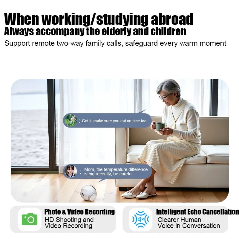 2025Famue Automatic Charging Robot Camera HD 5G WIFI IP Camera Pet Mobile Tracking Night Vision CCTV Remote View TUYA APP Camera