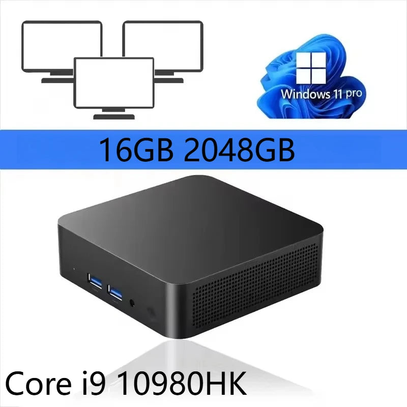 2026 Mini Gaming PC Intel Core i9 10980HK/N150 16GB RAM 1TB SSD WiFi 6 BT5.2 Windows 11 4K Portable Desktop Computer