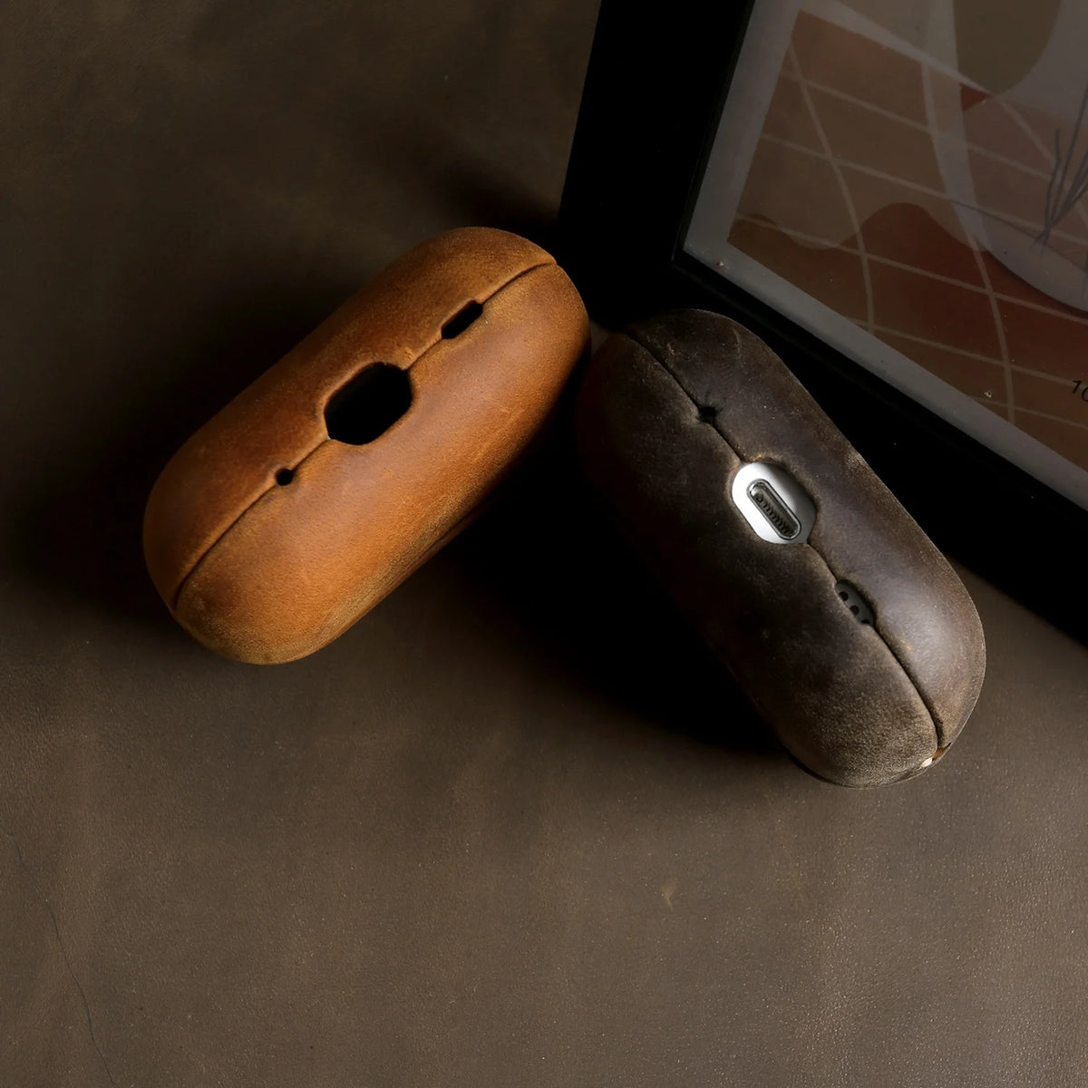 Vintage Crazy Horse Leather Case For Airpods Pro 2 Cases Airpods5 4 3 Wireless Bluetooth Headphone Earphone Box Protective Cover