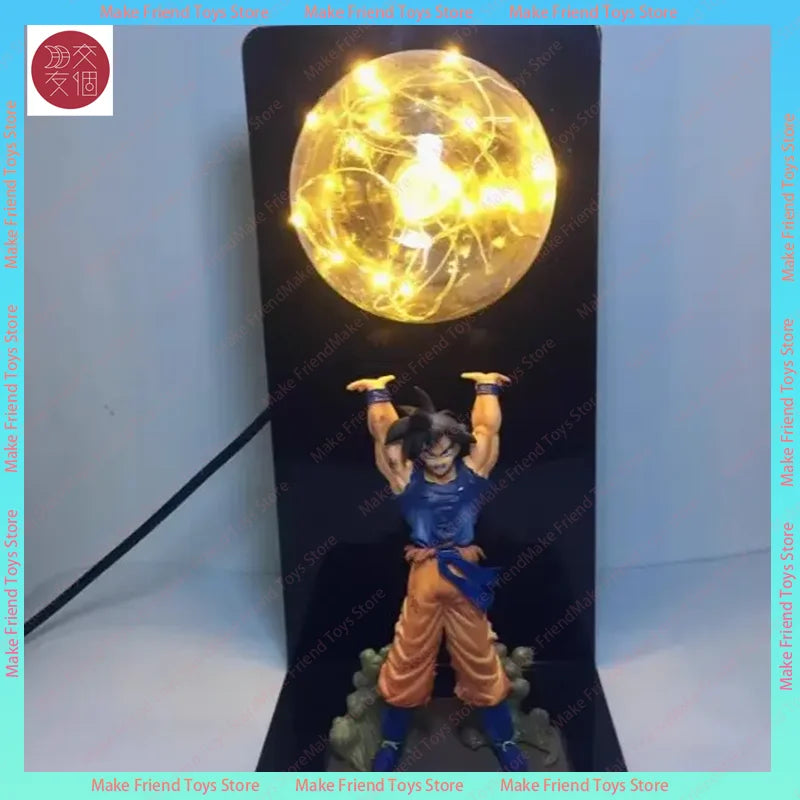 Action Toy Figures Dragon Ball Son Goku Light Lamp Model Kakarotto Kamehameha Wave Magnetic Ornament  Action Figure mood lamp