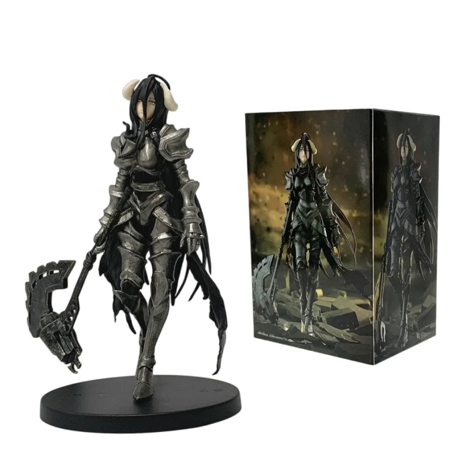 2026 Hot 18/24cm OVERLORD King of the Undead Albedo Armor Design Model Figure Collection Series Doll Toys Fans Birthday Gifts