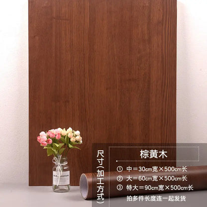 90CM Width Waterproof Self Adhesive Wood Grain Sticker Door Cabinet Desktop Modern Furniture Renovation Peel and Stick Wallpaper