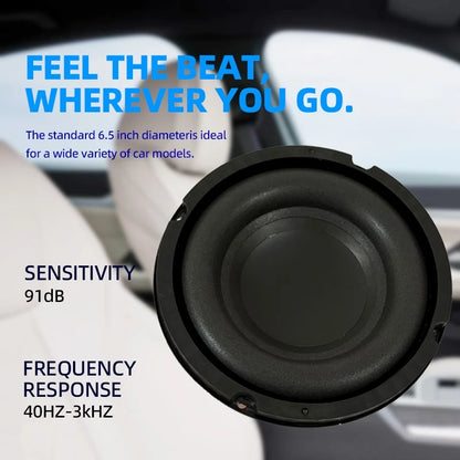 Car Subwoofer 6.5 inch 200W Audio Bass Speaker Car Component Stereo Modification for Car & Home Theater System Upgrade Woofer
