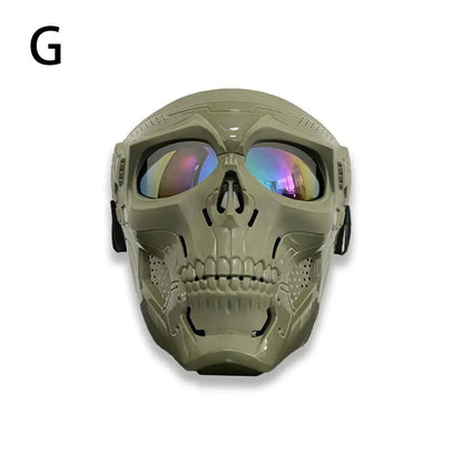 Creative Skull Motorcycle Riding Mask Retro Harley Mask Windproof Dustproof Face Mask Outdoor Goggles Adjustable Elastic Band