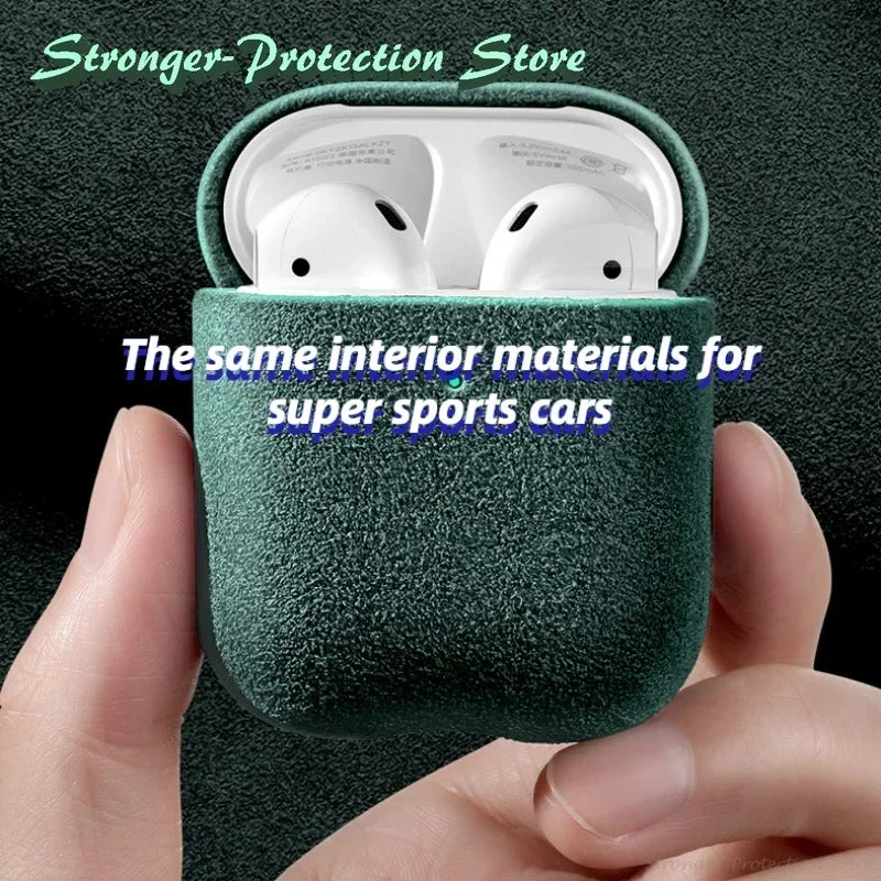 Italian Suede Leather Case For AirPods Pro 3 For AirPods Pro 2 AirPods 5 4 3 Case Luxury Artificial Leather All Inclusive Case