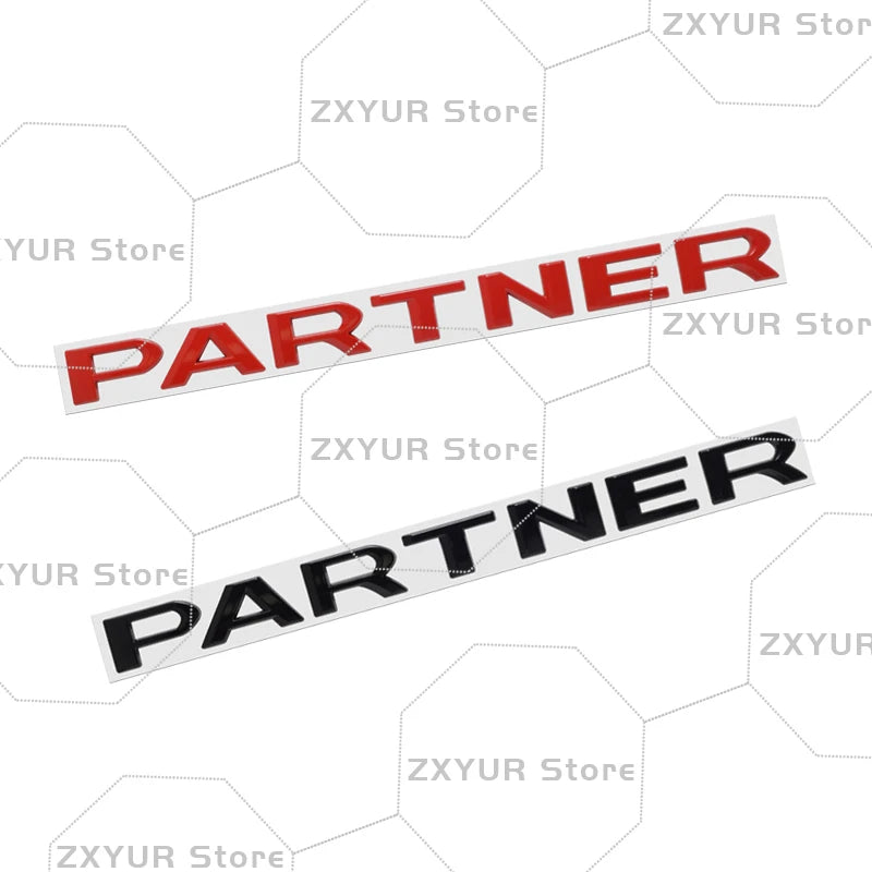 Metal For Peugeot Partner Emblem Camper Cargo Van Car Sticker Letter Badge Decal Body Rear End Trunk Decor Auto Accessories