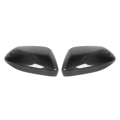 2PCS Side Rearview Mirror Cover Real Carbon Fiber Left Right Glossy Replacement For Toyota Corolla Yaris GR