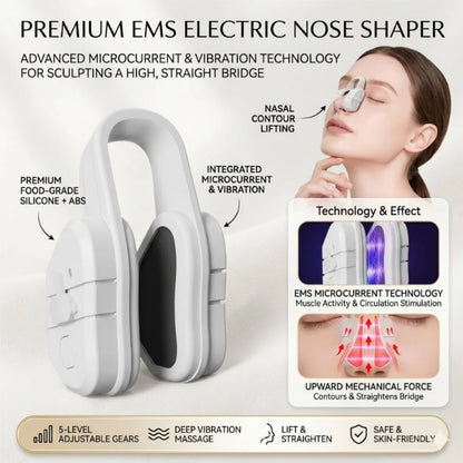 Adjustable EMS Nose Lifter Clip Microcurrent Vibration Massager 3D Slimmer Bridge Corrector Beauty Tool