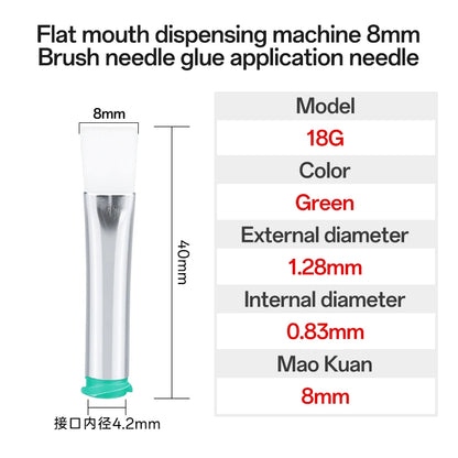 5Pcs 7-8mm Flat Mouth Soft Brush Needle Dispensing Injection Needle Precision Dispensing Machine Glue Coating Needle