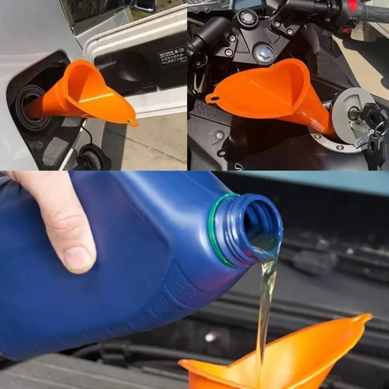 Car Long Stem Funnel Oil Fuel Filling Tools Anti-splash Plastic Oil Funnel Car Motorcycle Refueling Funnels Accessories