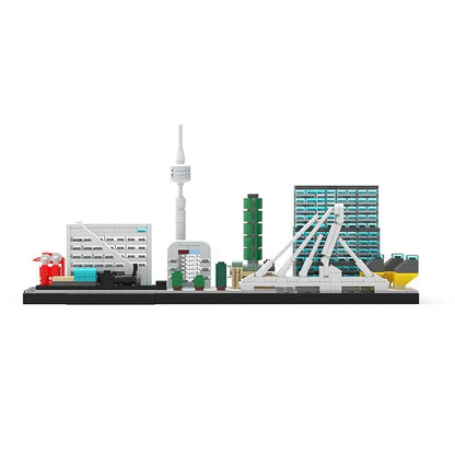 2024 New Hot City Movie Skyline Bricks Pisa Rome Rotterdam Cambridge Education Architecture Building Blocks Fans Birthday Toys