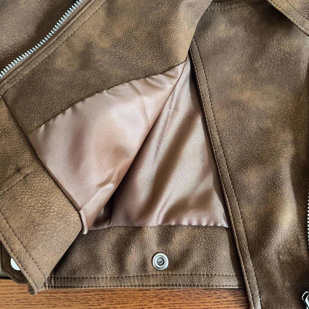 Autumn Spring New Leather Jacket Short Style Lapel Handsome Motorcycle Zipper Coat For 2-8 Years Fashion Loose Pu Outerwear