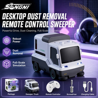2026 New SONNY RC Car Desktop Vacuum Cleaning 4WD Drift Remote Control Vehicle Mini Tabletop Hobby Toy