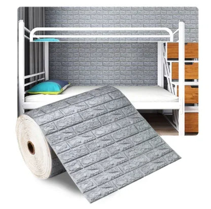1/5/10m/Roll Retro 3D Wall Sticker Imitation Brick Plane Wall Sticker Furniture Stickers Wallpaper for Wall Living Room Kitchen