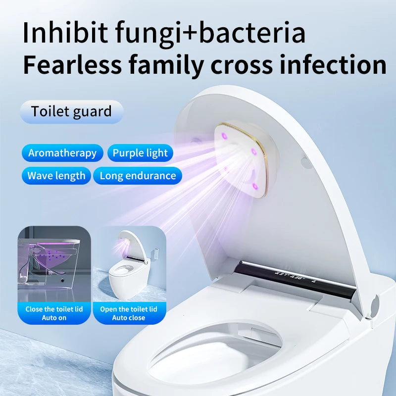 Smart Second-Generation Toilet UV Sanitizer, UVC Ultraviolet Disinfection Device, USB Rechargeable Home Purification and Bacteri