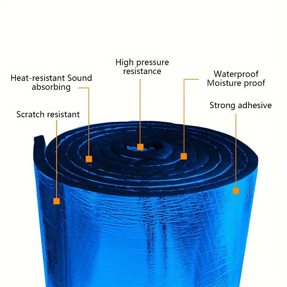 Automotive Thermal and Acoustic Insulation Foam Aluminum Foil Self-Adhesive Thermal and Acoustic Insulation Pads Automotive Hood
