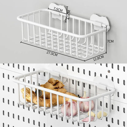DIY Pegboard Accessories No Punching Kitchen Organization Shelf Storage Box Hooks Wall Organizer Crafts For Garage Room