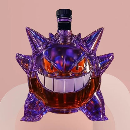 Empty Gengar Crown Royal Whiskey Glass Bottle Cup Portable Handheld Photography Prop Holiday Gift for Collectors