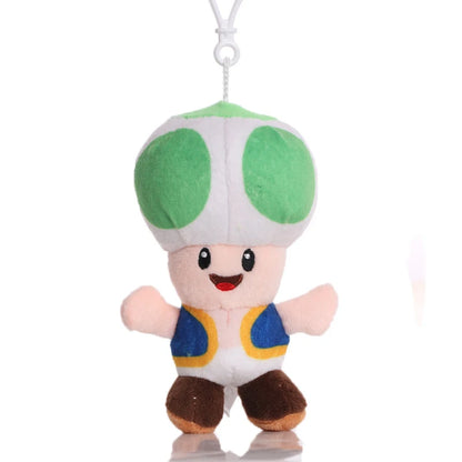 13cm Captain Toad Plush Pendant Keychain Toys Game Mushroom Man Toad Plush Soft Stuffed Toy Doll Gifts for Children Kids