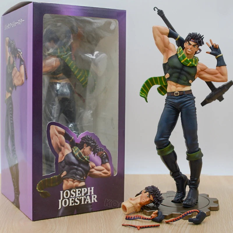 30cm JoJo's Bizarre Adventure Joseph Joestar Anime Figure Jojo no Kimyou na Bouken Jotaro Kujo Action Figure Model Doll Toy Gift
