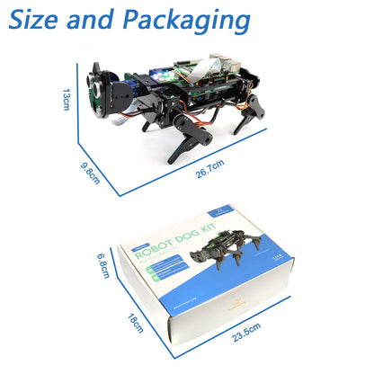 Freenove Robot Dog Kit for Raspberry Pi 5 4 B 3 B+ Zero 2 W, Walking, Self Balancing, Face Recognition, Ball Tracing, Ultrasonic