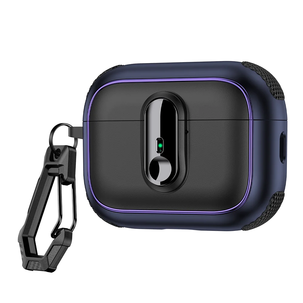 Armor Lock Earphone Cover For AirPods Pro 3 Case TPU PC Shockproof Headphone Coque For AirPods Pro 2 2nd 4th 3 1 Cases With Hook