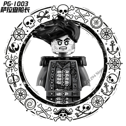 Pirates of the Caribbean building blocks toys Jack Sparrow William Turner Elizabeth Swann MINI brick toys Assemble toys gifts