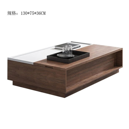 Wabi Sabi Storage Coffee Tables Multifunction Design Living Room Lift Top Coffee Tables With Drawers Trendy Meuble Furniture